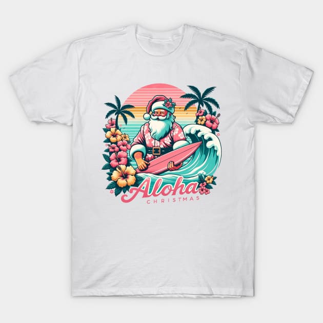 Hawaiian Santa T-Shirt by Chromatic Fusion Studio